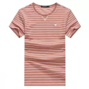 shark hommes t-shirt polo shirt summer circular collar stripe honeybee pink